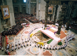 Zeremonie der Seligsprechung im Petersdom
