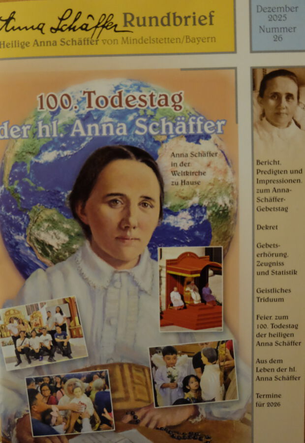 Anna Schäffer Rundbrief Dezember 2025